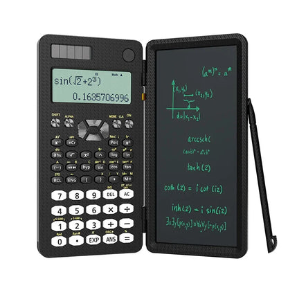 Mini Scientific Calculator with Writing Tablet Calculators Notepad Memo Office Electronics School Supplies 991Es Ms EX 82Ms NEW